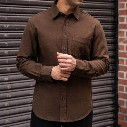 Solid Shirt | Brown