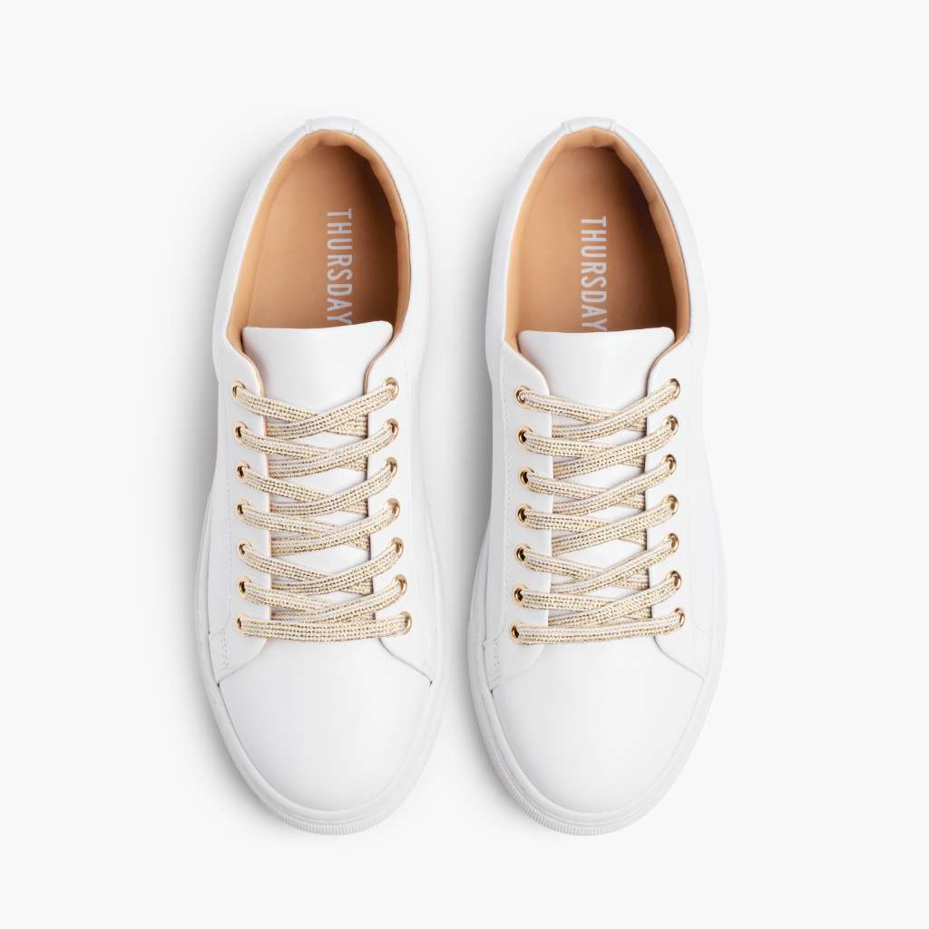 Women's Premier Low Top | White & Gold